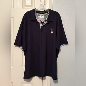 Disney X Tommy Bahama Mickey Mouse Jungle Jubilee Polo Golf Shirt Sz 2XLB Navy